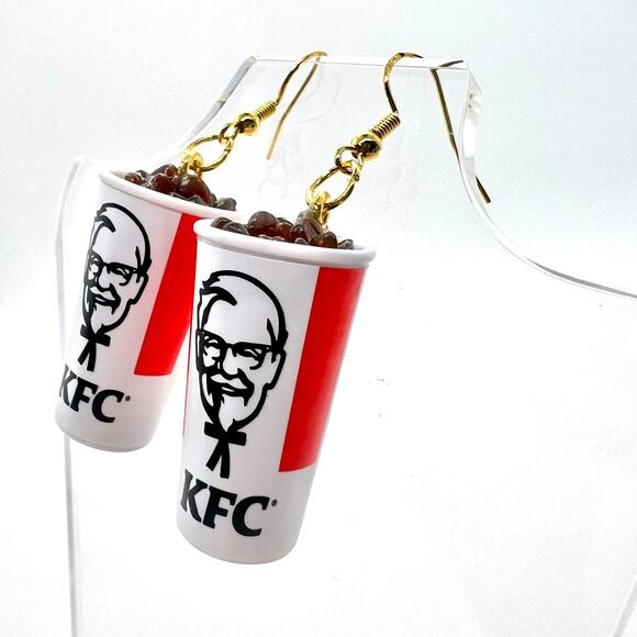 KFC Soda Earrings - Drink Earrings - Fast Food Earrings - Restaurant Earrings - Picture 6 of 9